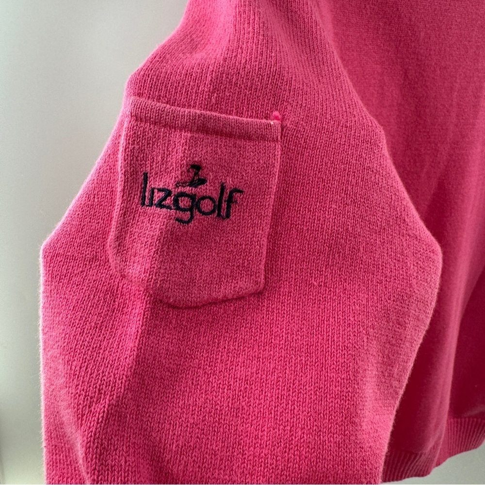 LizGolf Color Block Golf Sweater Pink White Orange – Women’s XL - Picture 8 of 8
